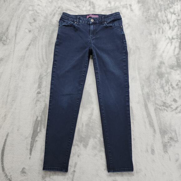Gloria Vanderbilt Jeans Womens 6 SHORT Dark Blue Alexandra Skinny Stretch Denim - Picture 1 of 10